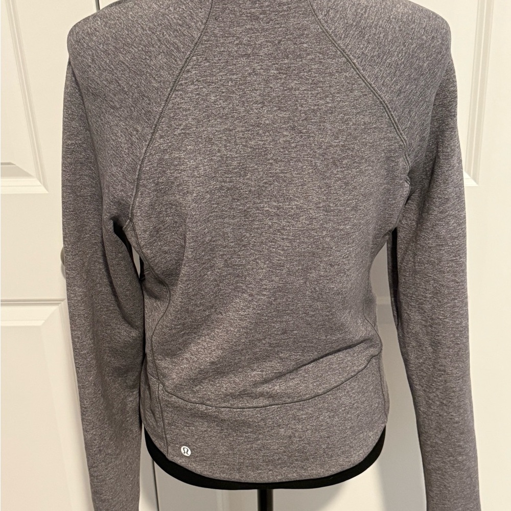Lululemon Heather Grey Long Sleeve Active Top - Picture 3 of 6